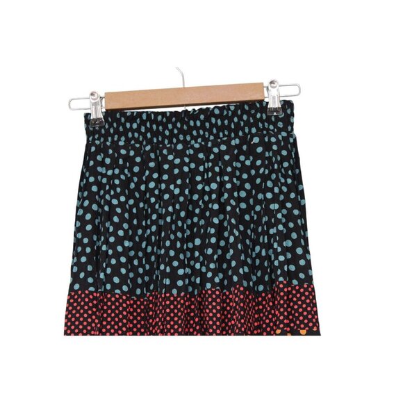 Vintage Carole Little Midi Skirt Size 4 Pull On Elastic Waist Polka Dot Pleated - Picture 2 of 13
